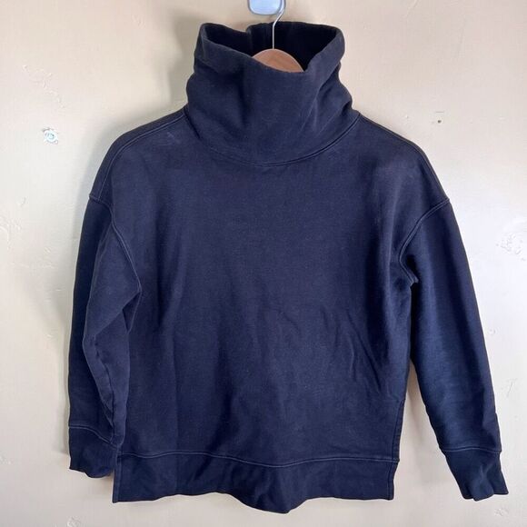 Athleta Tops - Athleta Womens 24/7 Funnel Neck Black Oversized Sweatshirt Size XS‎ Outdoor